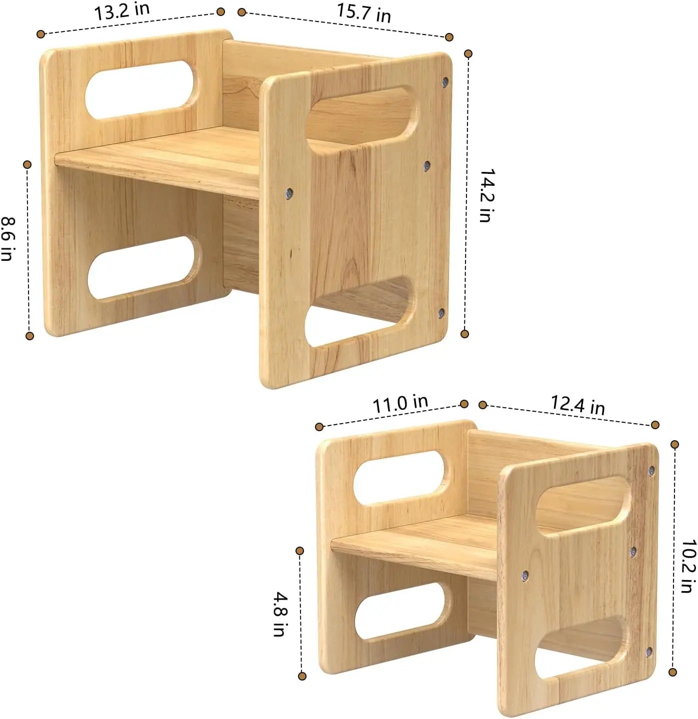 Montessori Weaning Table and Chair Set for Toddler and Baby,Handmade Solid Wood Design for Childrens Age 1-5Baby Furniture